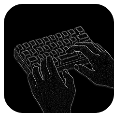 Hands typing on keyboard